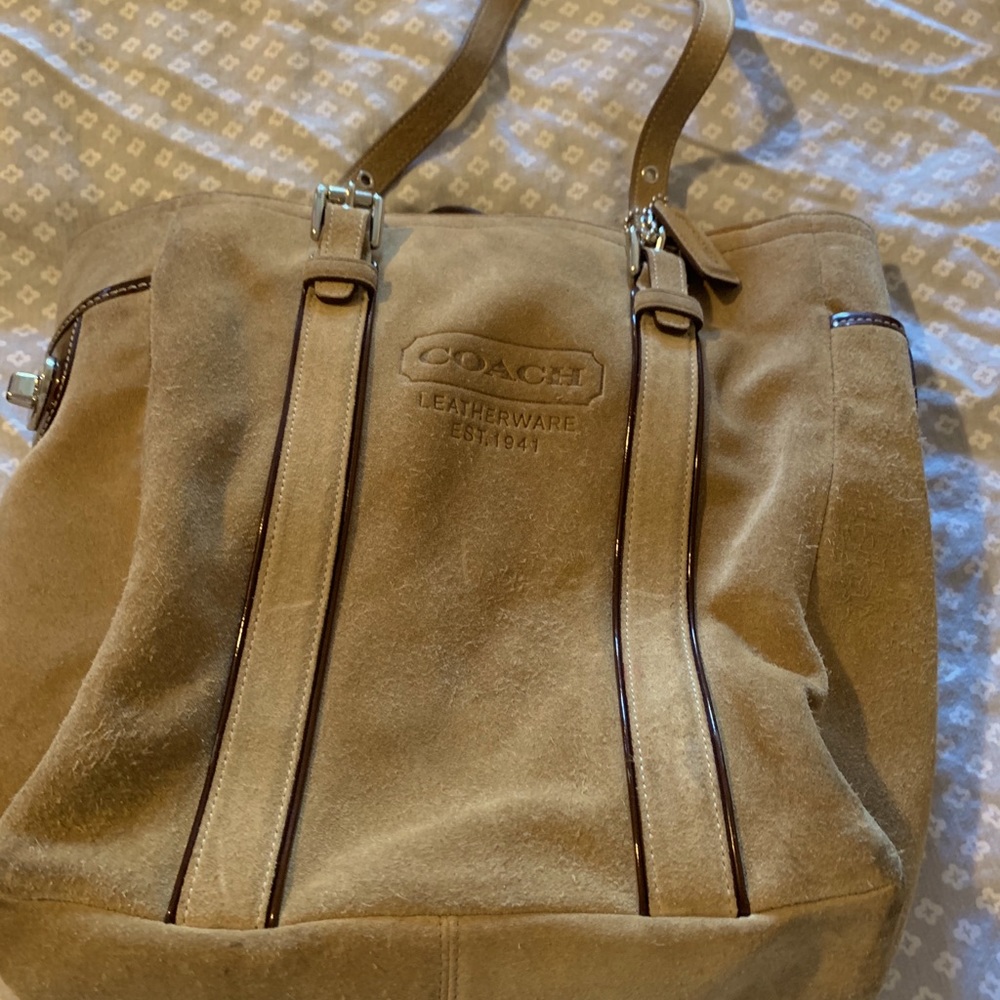 Genuine Coach natural small tote